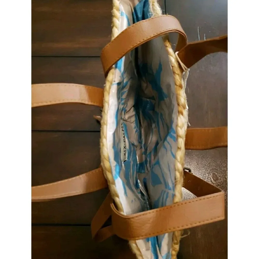 Xix Palms The Shorebreak‎ Picnic Hemp Straw Bag Backpack